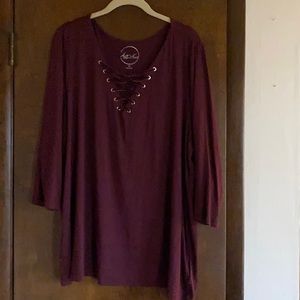 INC Maroon top. 2X. Excellent condition.